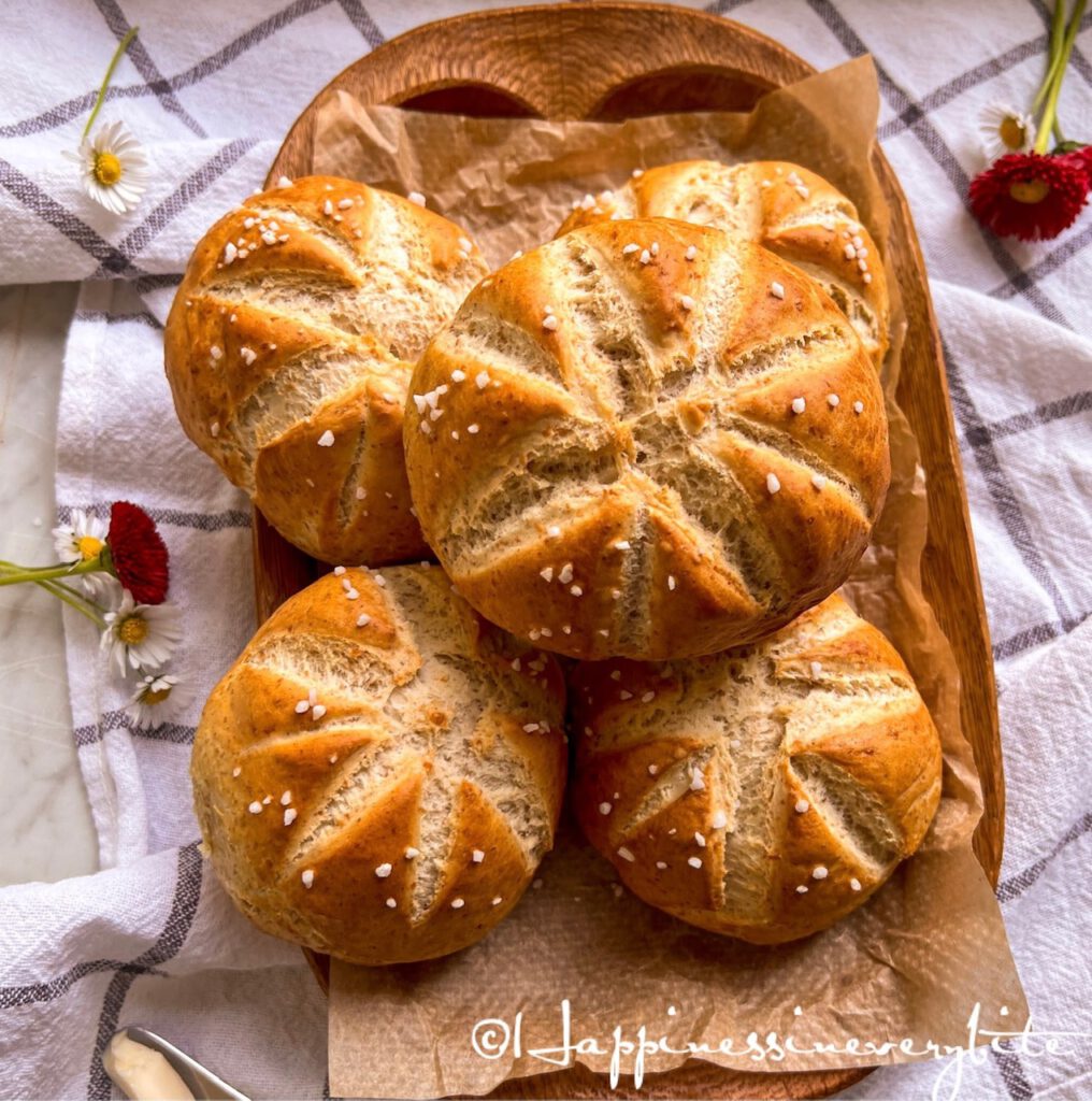 Delicious homemade vegan pretzel rolls