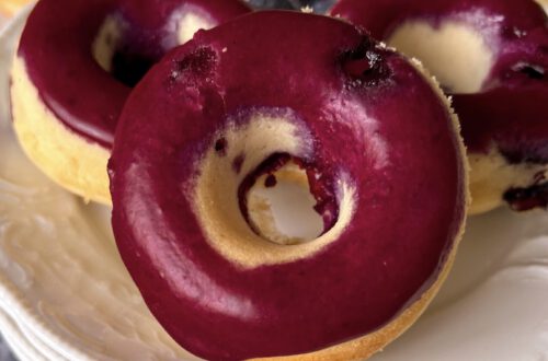 Baked blueberry lemon donuts