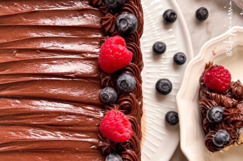 Chocolate cake with chocolate frosting