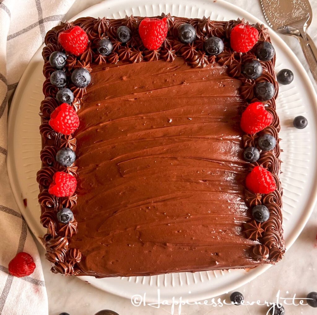 Chocolate cake with chocolate frosting