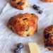 Blueberry lemon white chocolate scones with sourdough discard